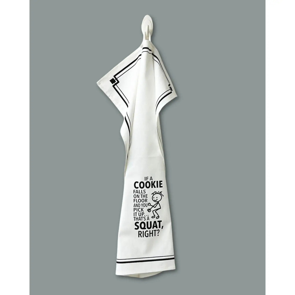FD19 | Fabdaz If a Cookie Falls on the Floor Funny Kitchen Towel | 18x28